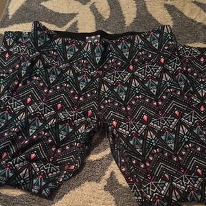 PINK Victoria's Secret Geometric Leggings - Black, Pink, Teal